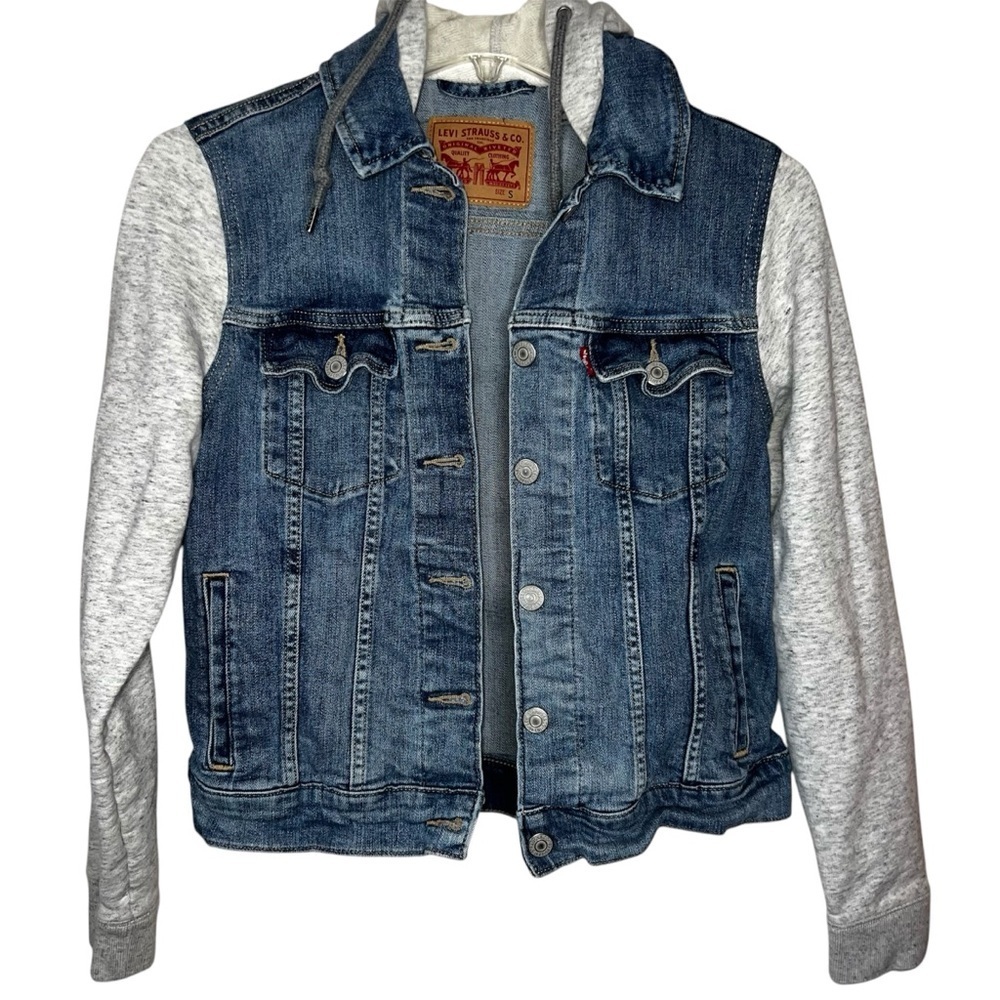 Levi’s HYBRID ORIGINAL TRUCKER JACKET Denim Hooded Size Small